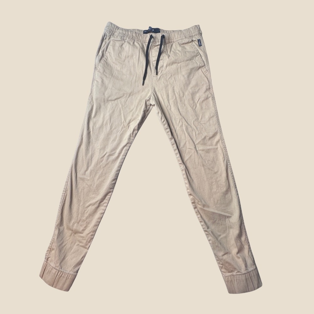 Hollister Jogger Pants Men S Skinny Jogger Khaki Tan Advanced Stretch Casual